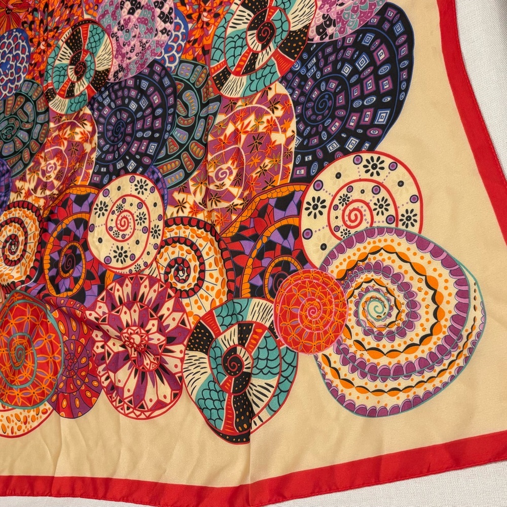 Colorful Abstract Patterned Scarf - Picture 4 of 4